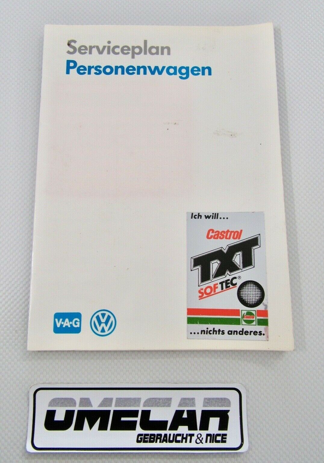 Serviceplan Scheckheft Serviceheft 7/90 VW Golf 2 CL RP ATH Fire & Ice